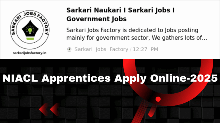 NIACL Apprentices Apply Online-2025